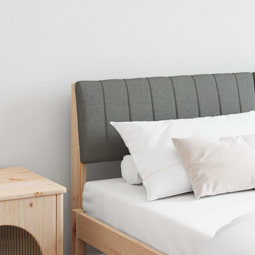 Testiera imbottita Grigio scuro 160 cm Pino massello