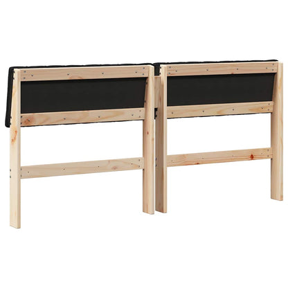 Testiera imbottita Nero 160 cm Pino massello