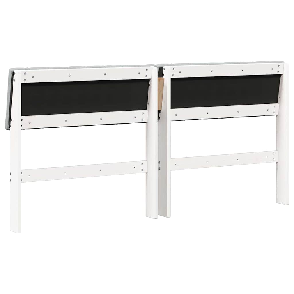 Testiera imbottita Grigio chiaro 160 cm Pino massello