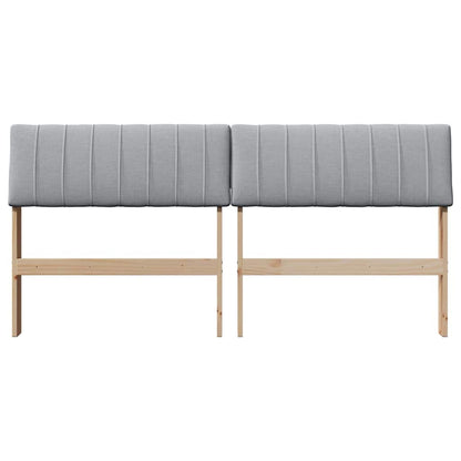 Testiera imbottita Grigio chiaro 150 cm Pino massello