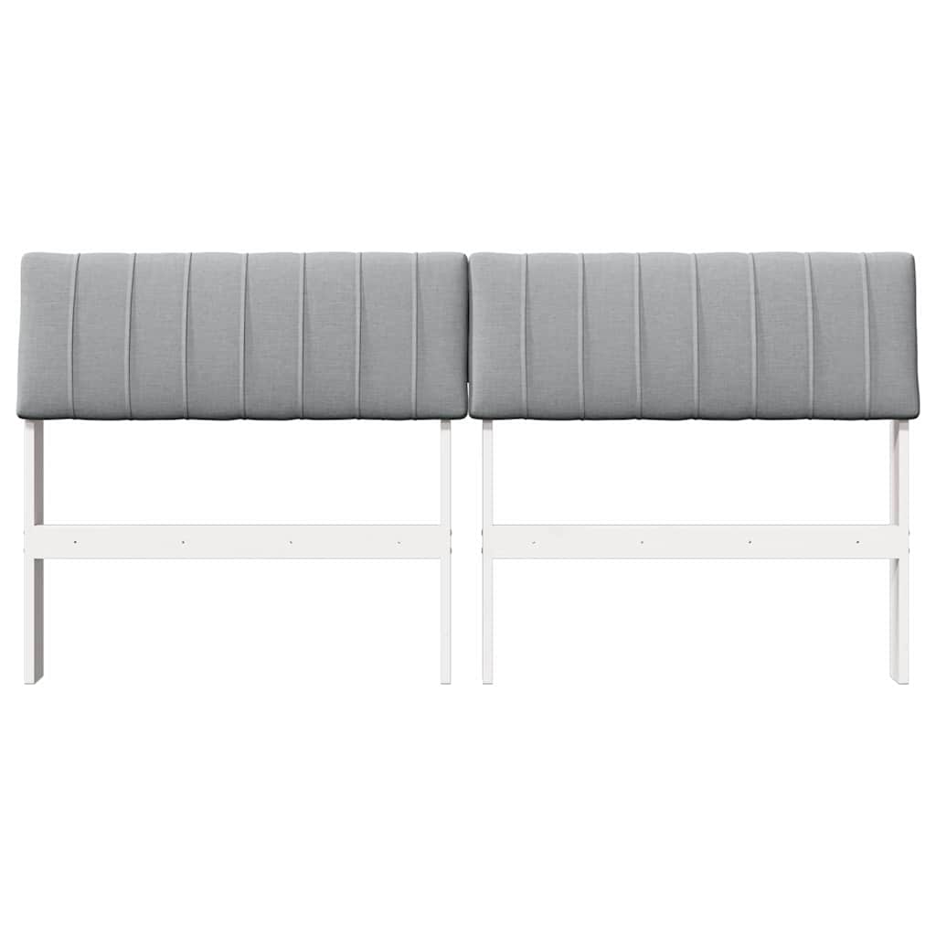 Testiera imbottita Grigio chiaro 150 cm Pino massello