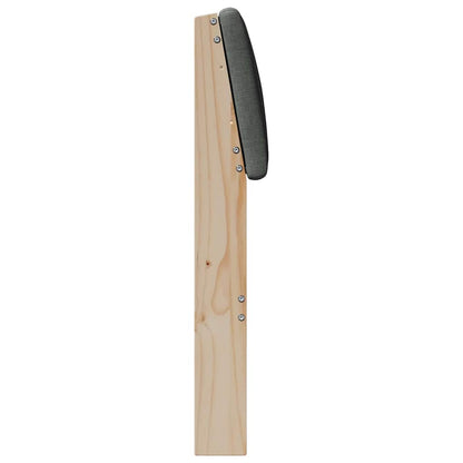 Testiera imbottita Grigio scuro 140 cm Pino massello