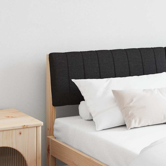 Testiera imbottita Nero 140 cm Pino massello