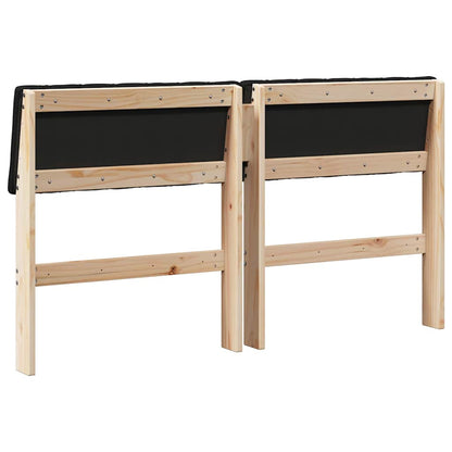 Testiera imbottita Nero 140 cm Pino massello