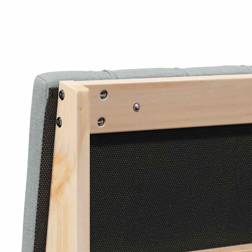 Testiera imbottita Grigio chiaro 135 cm Pino massello