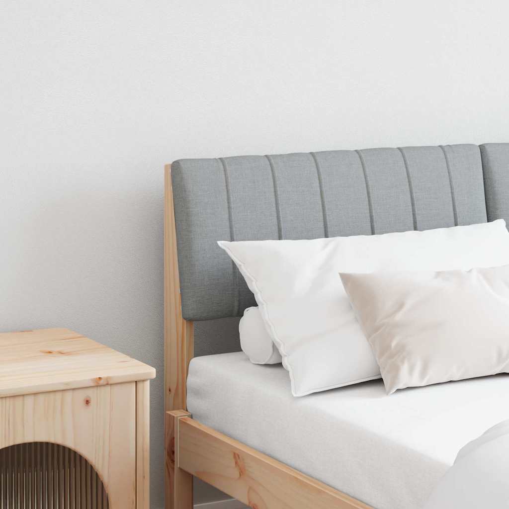 Testiera imbottita Grigio chiaro 135 cm Pino massello