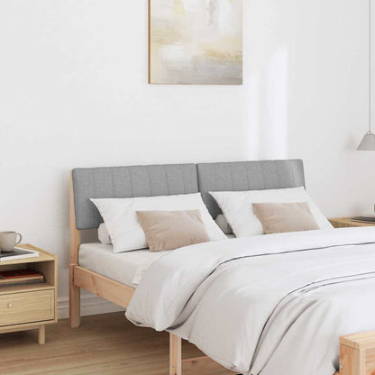 Testiera imbottita Grigio chiaro 135 cm Pino massello
