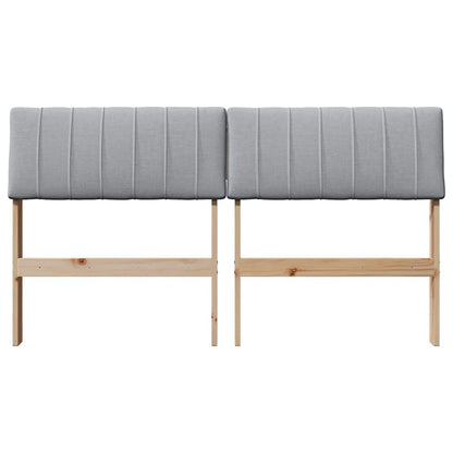 Testiera imbottita Grigio chiaro 135 cm Pino massello