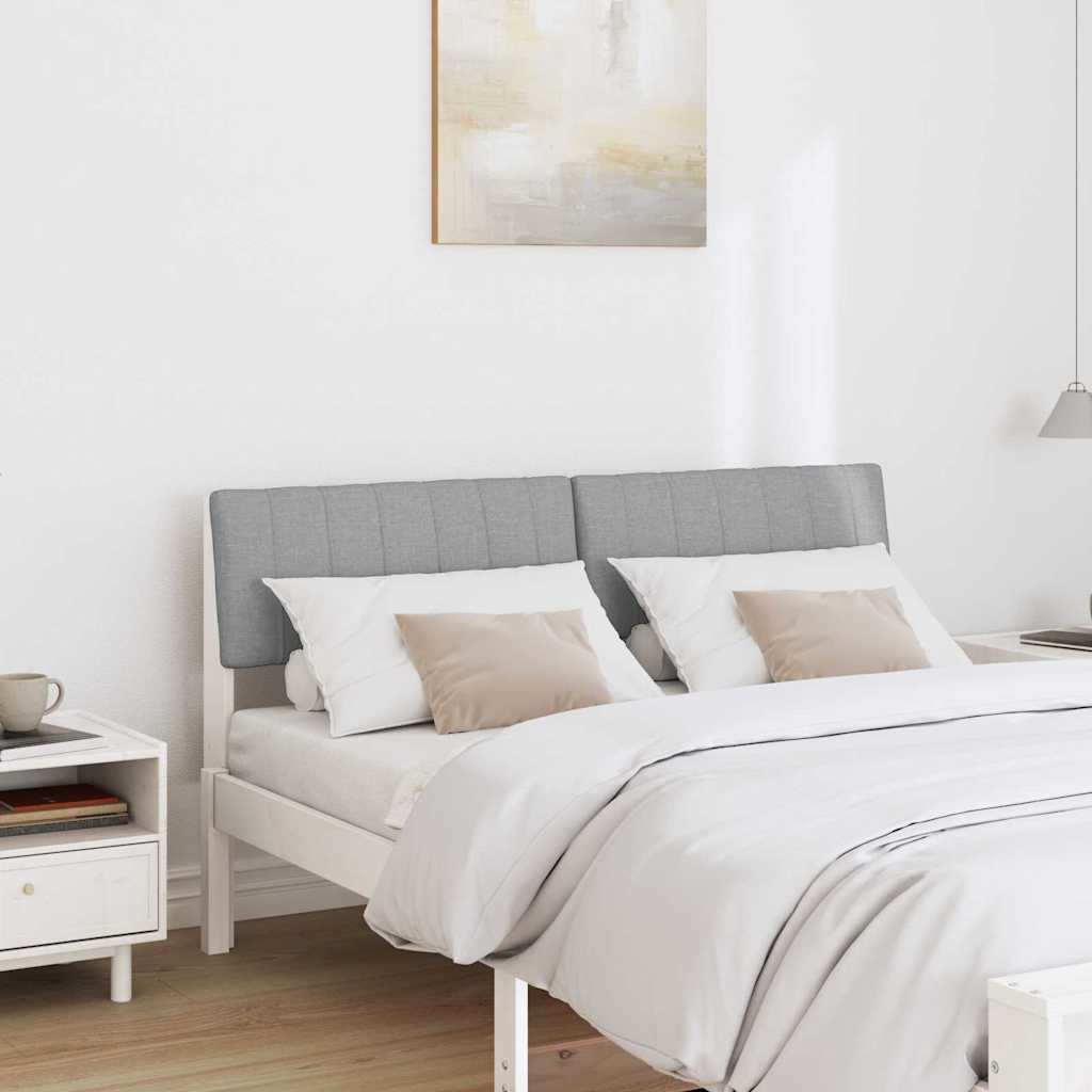 Testiera imbottita Grigio chiaro 135 cm Pino massello