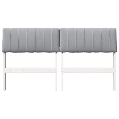 Testiera imbottita Grigio chiaro 135 cm Pino massello