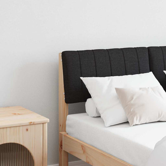 Testiera imbottita Nero 120 cm Pino massello