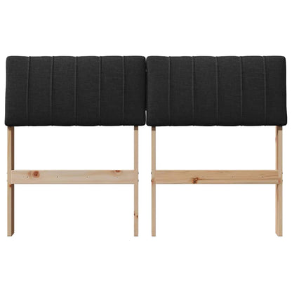 Testiera imbottita Nero 120 cm Pino massello