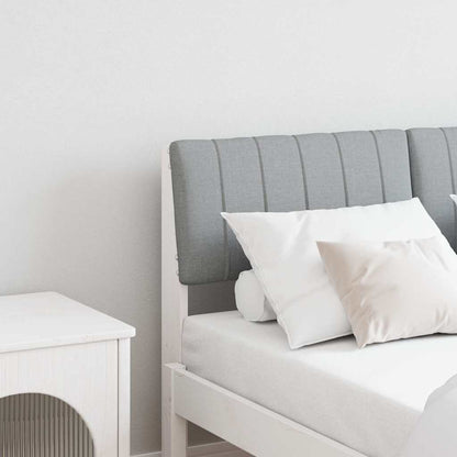 Testiera imbottita Grigio chiaro 120 cm Pino massello