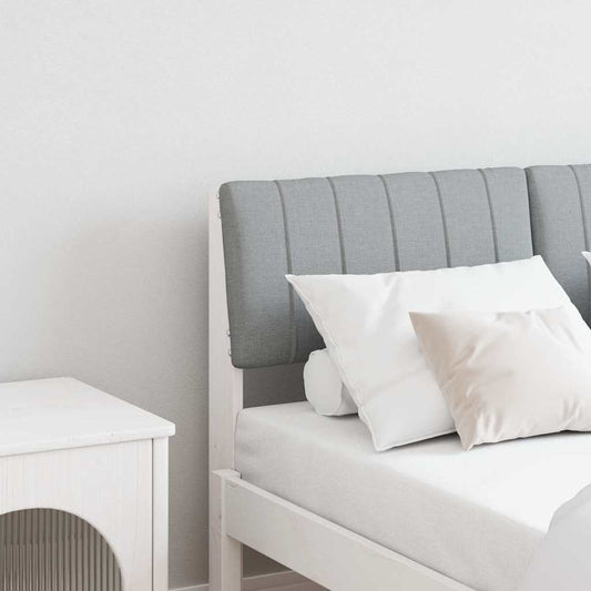 Testiera imbottita Grigio chiaro 120 cm Pino massello