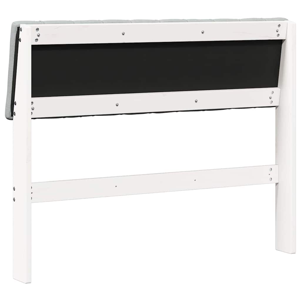 Testiera imbottita Grigio chiaro 100 cm Pino massello