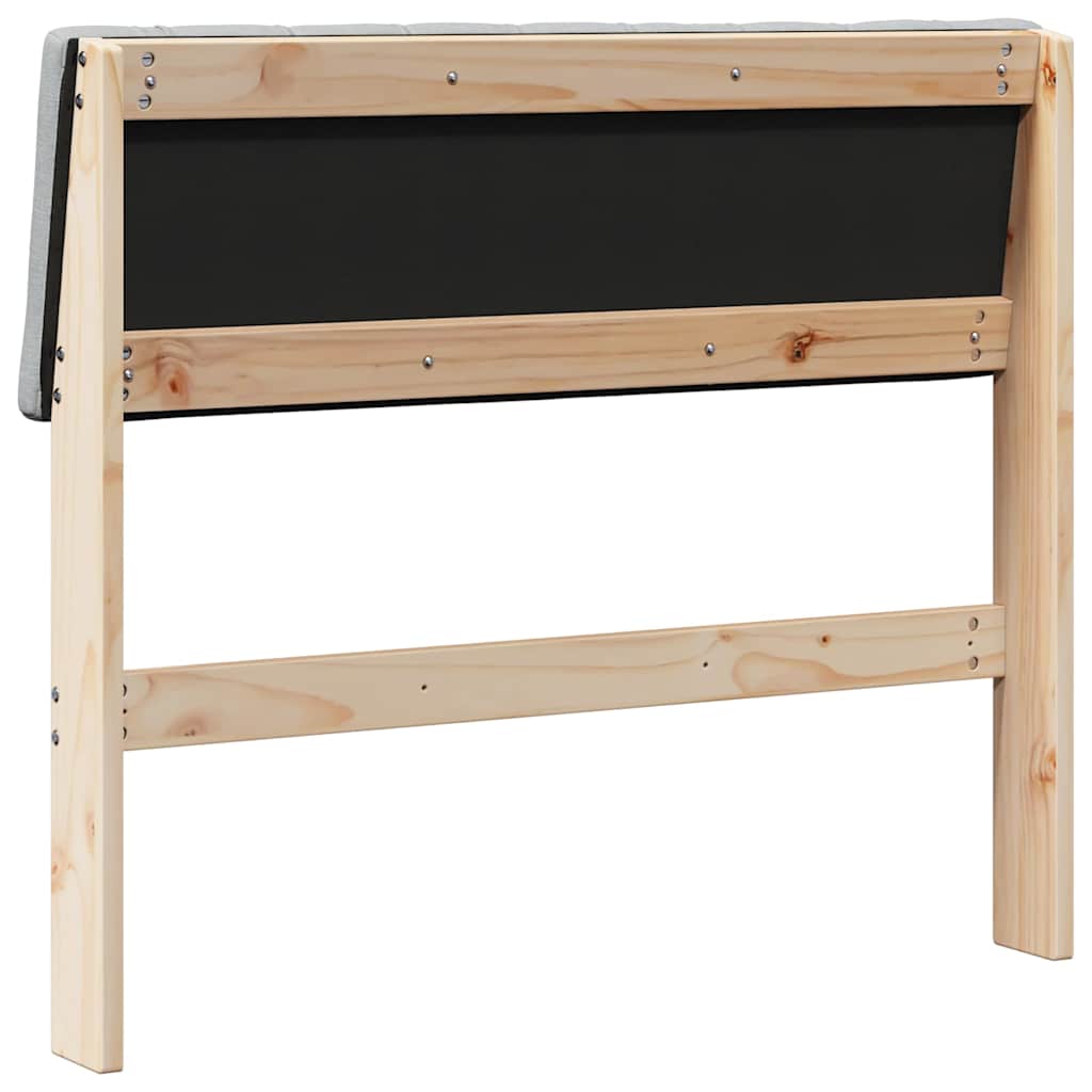 Testiera imbottita Grigio chiaro 90 cm Pino massello