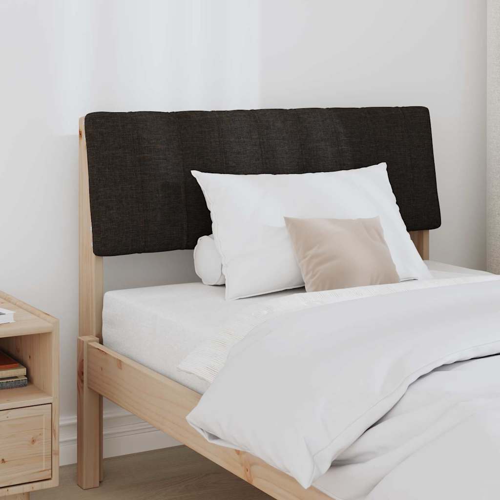 Testiera imbottita Nero 90 cm Pino massello