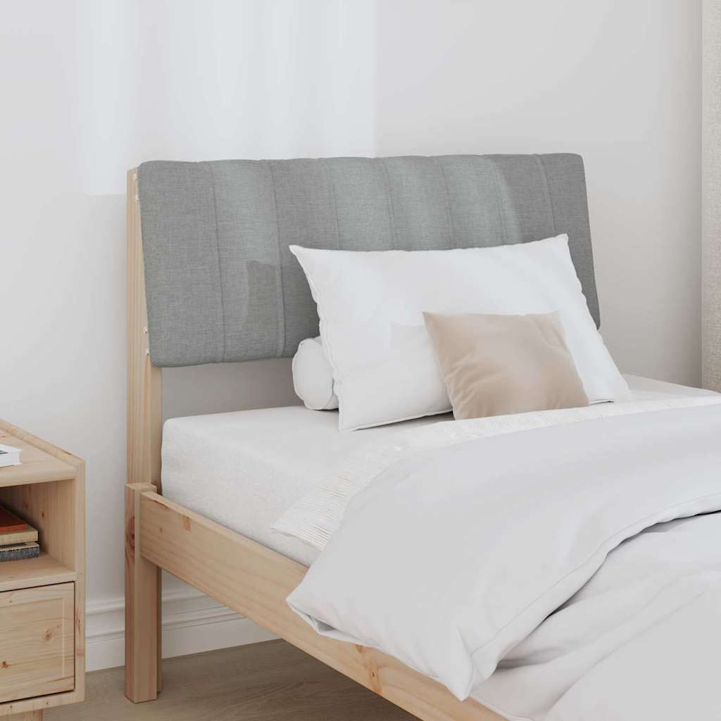 Testiera imbottita Grigio chiaro 80 cm Pino massello