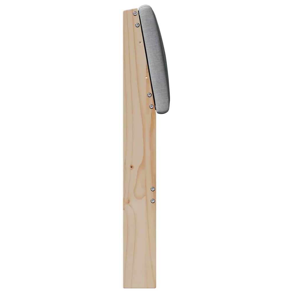 Testiera imbottita Grigio chiaro 80 cm Pino massello