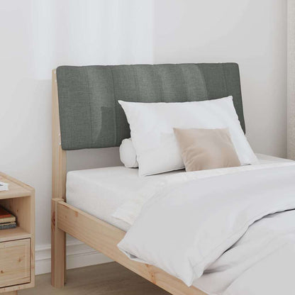 Testiera imbottita Grigio scuro 80 cm Pino massello