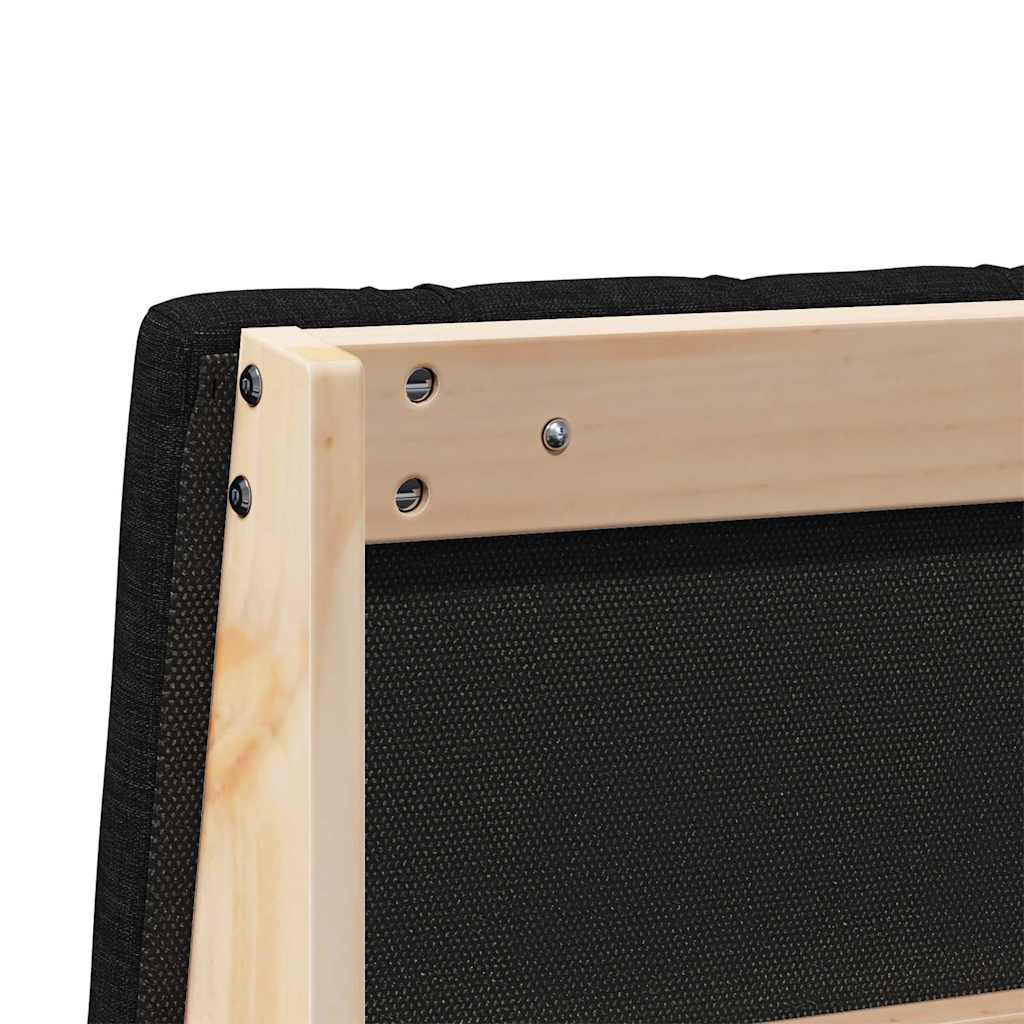 Testiera imbottita Nero 80 cm Pino massello