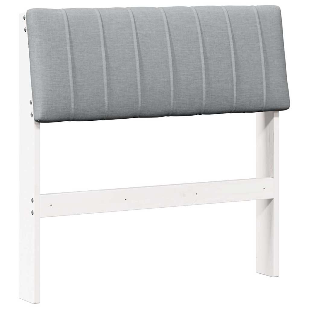 Testiera imbottita Grigio chiaro 80 cm Pino massello