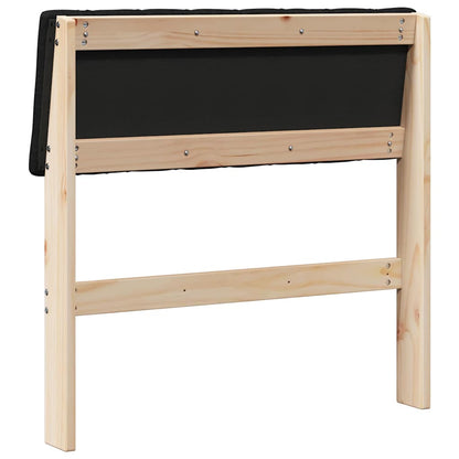 Testiera imbottita Nero 75 cm Pino massello