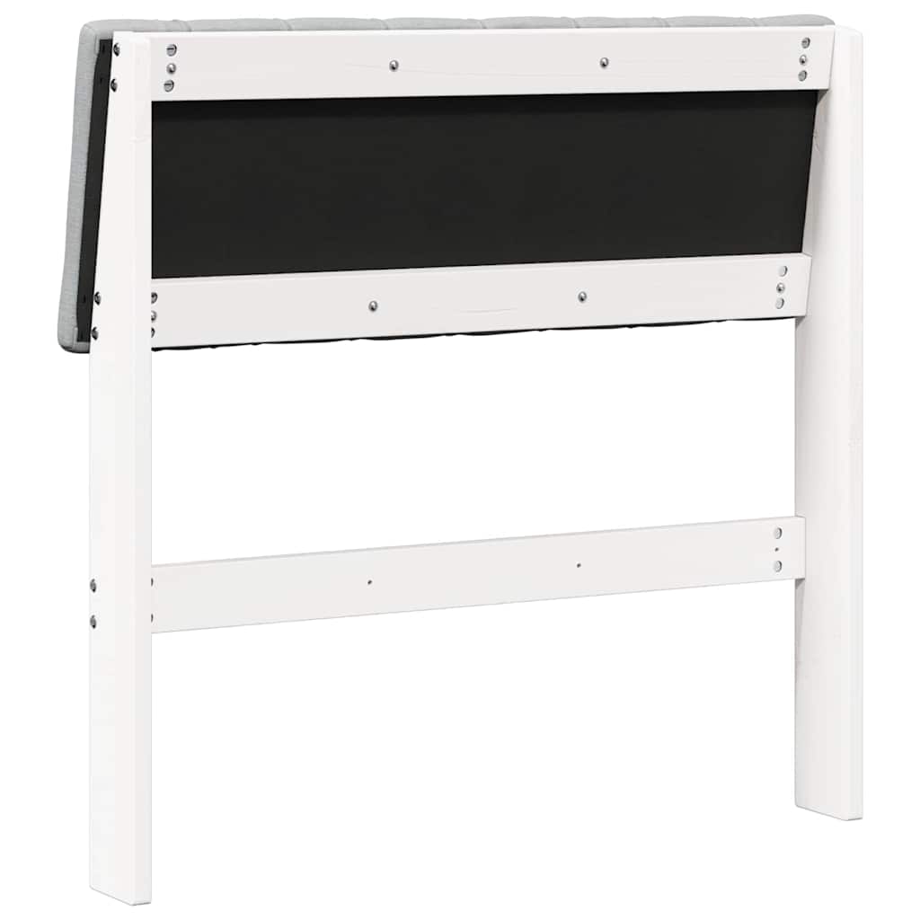 Testiera imbottita Grigio chiaro 75 cm Pino massello