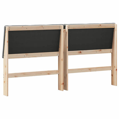 Testiera imbottita Grigio scuro 200 cm Pino massello