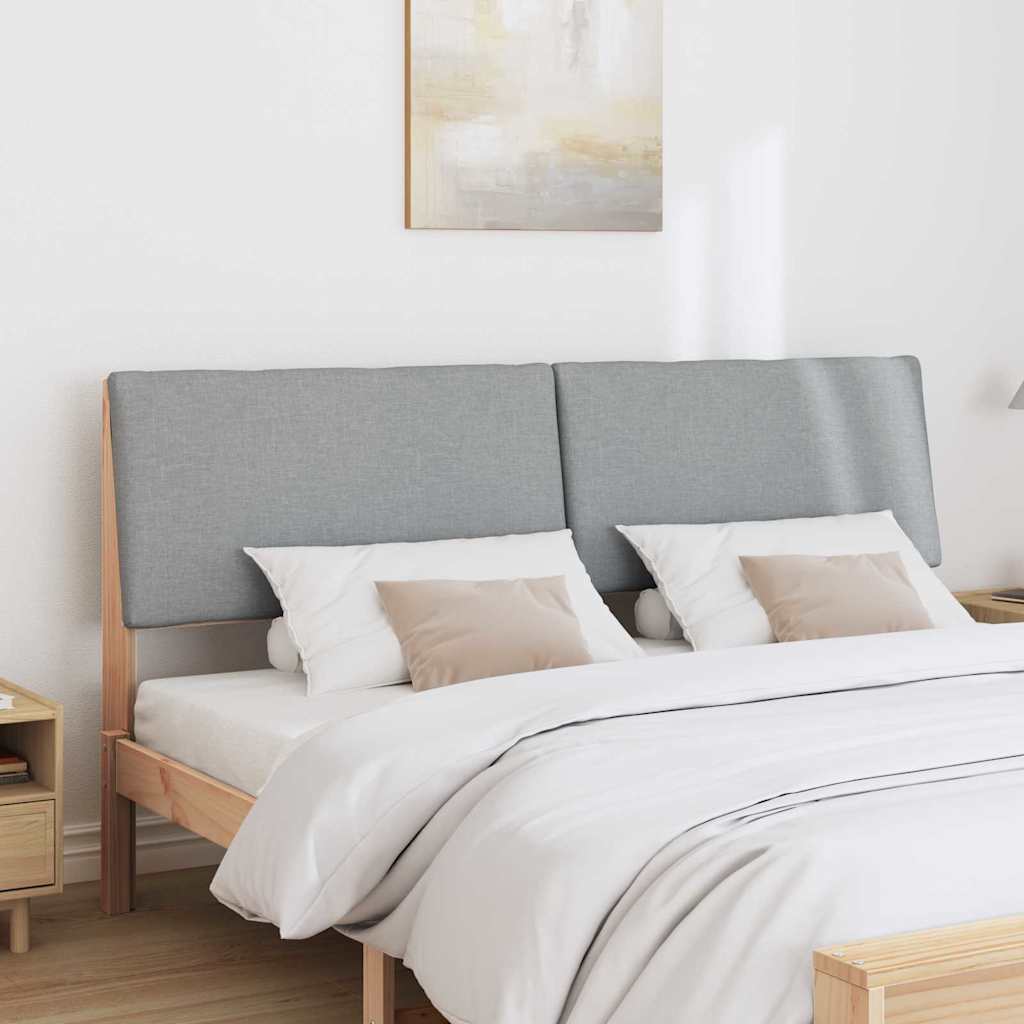 Testiera imbottita Grigio chiaro 180 cm Pino massello