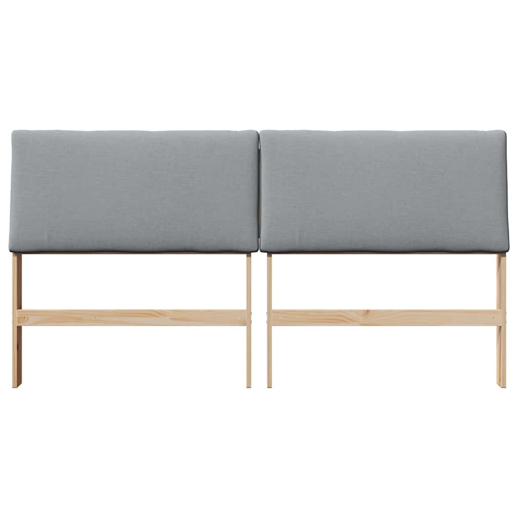 Testiera imbottita Grigio chiaro 180 cm Pino massello