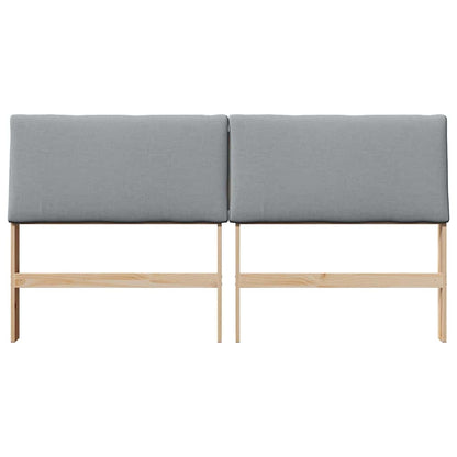 Testiera imbottita Grigio chiaro 180 cm Pino massello