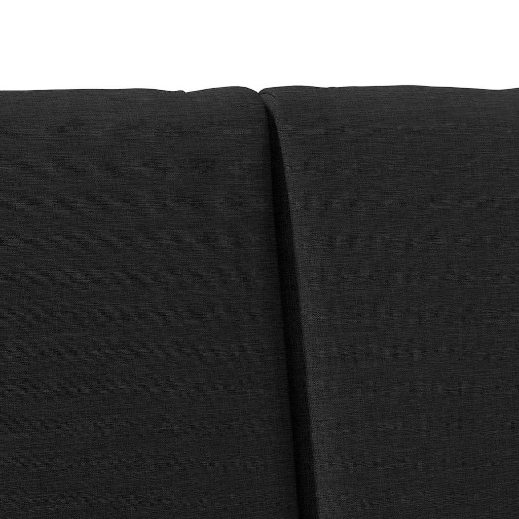 Testiera imbottita Nero 180 cm Pino massello