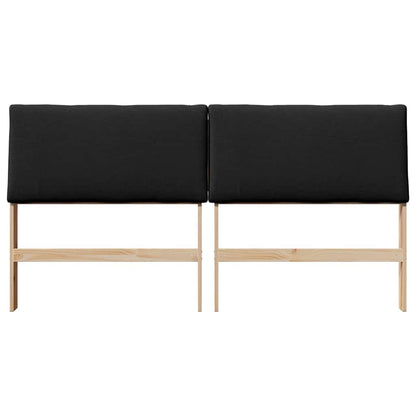 Testiera imbottita Nero 180 cm Pino massello