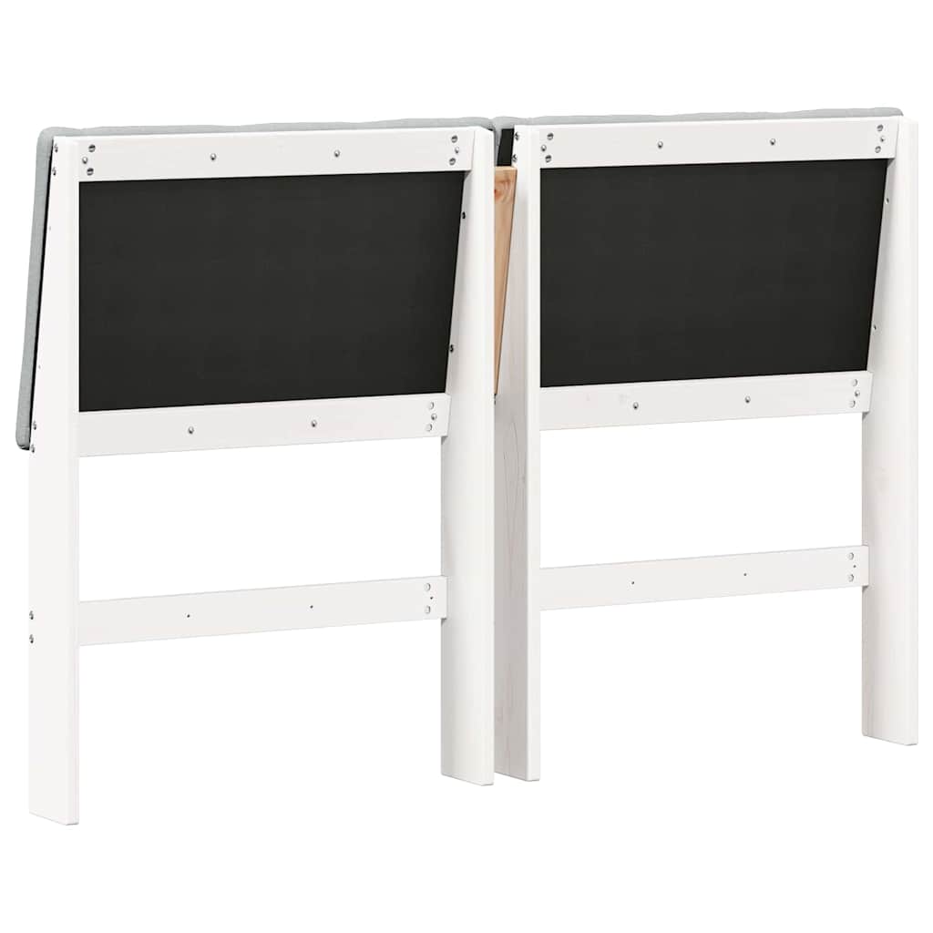 Testiera imbottita Grigio chiaro 160 cm Pino massello
