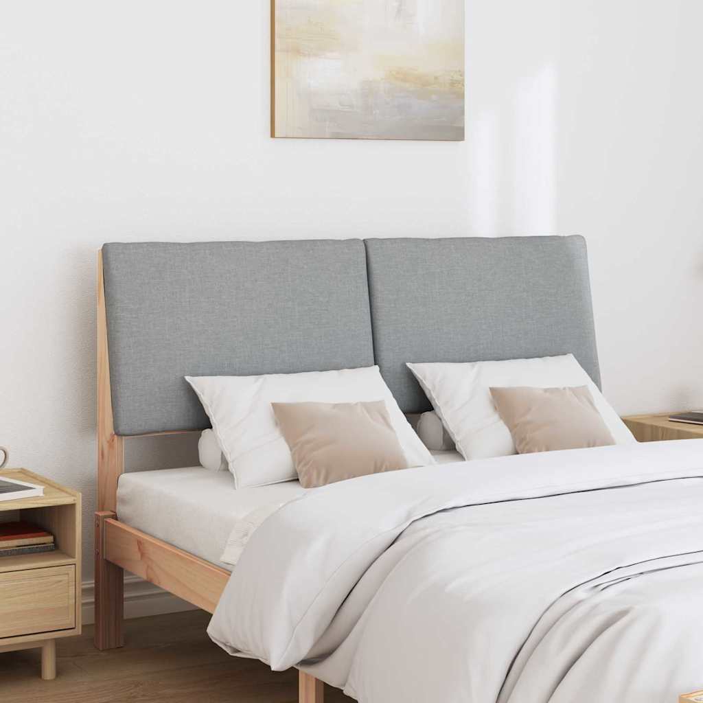 Testiera imbottita Grigio chiaro 150 cm Pino massello
