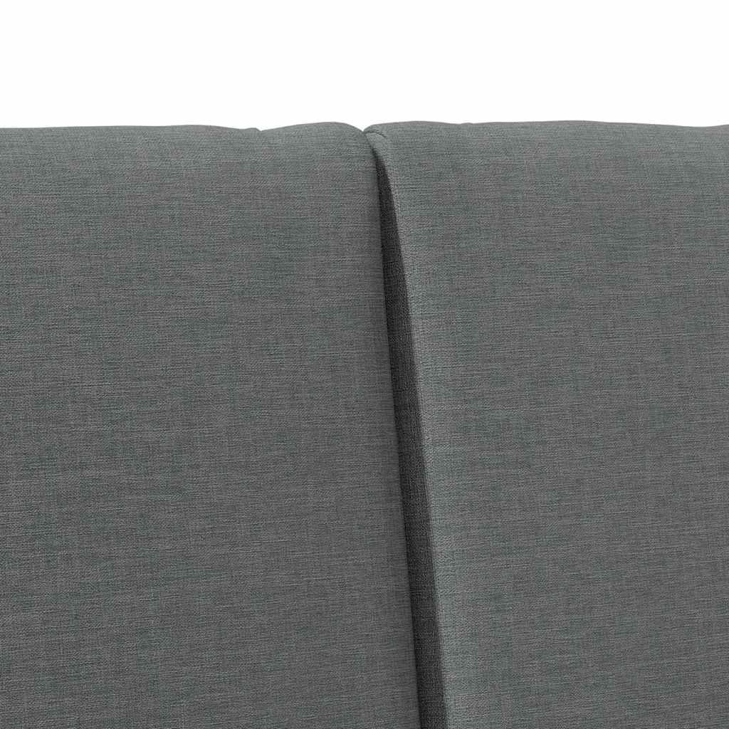 Testiera imbottita Grigio scuro 150 cm Pino massello