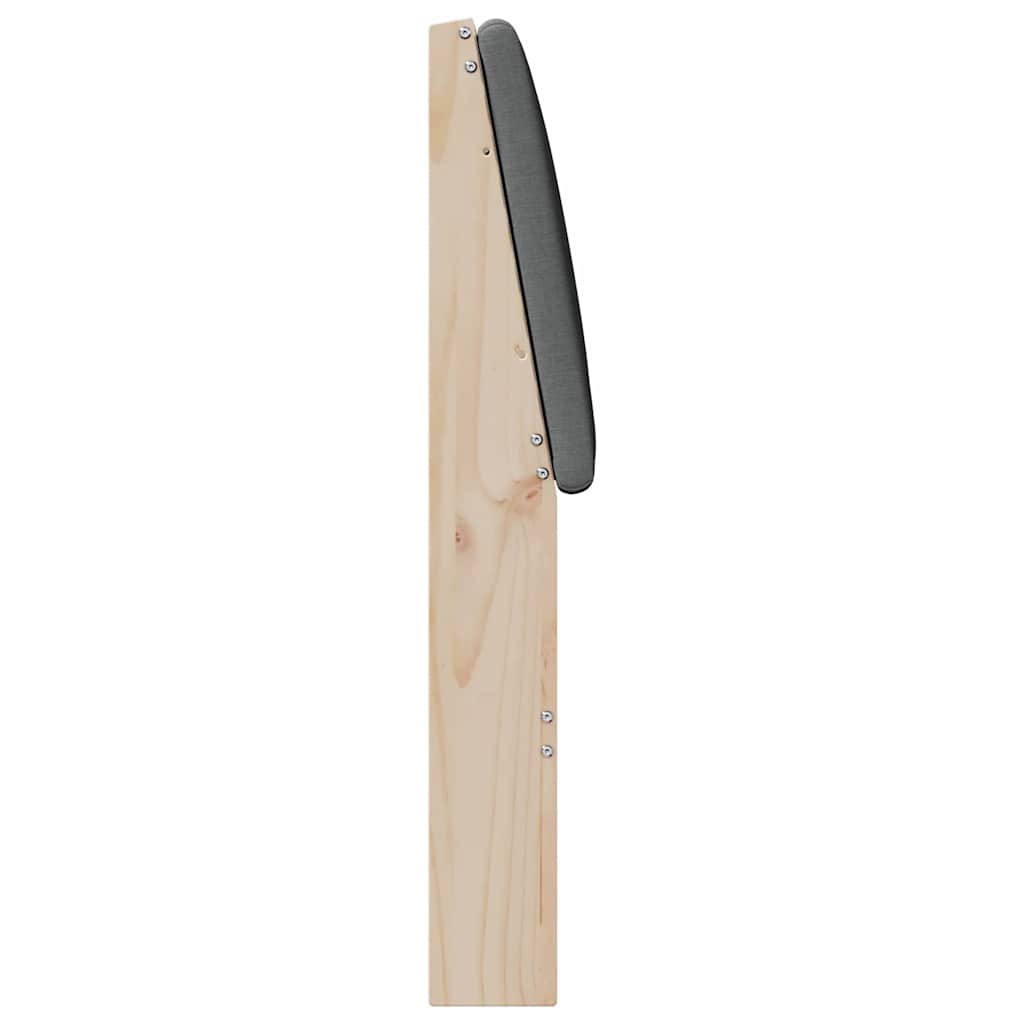Testiera imbottita Grigio scuro 150 cm Pino massello