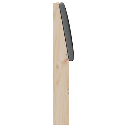 Testiera imbottita Grigio scuro 150 cm Pino massello