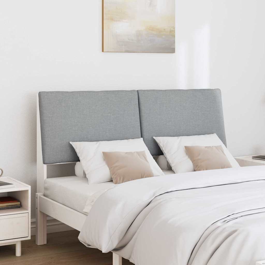 Testiera imbottita Grigio chiaro 150 cm Pino massello