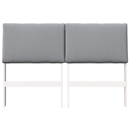 Testiera imbottita Grigio chiaro 150 cm Pino massello