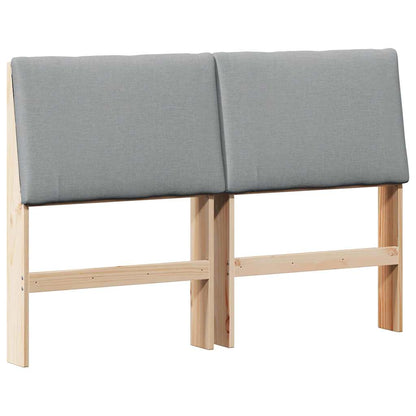 Testiera imbottita Grigio chiaro 140 cm Pino massello