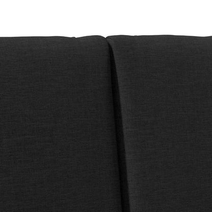 Testiera imbottita Nero 140 cm Pino massello