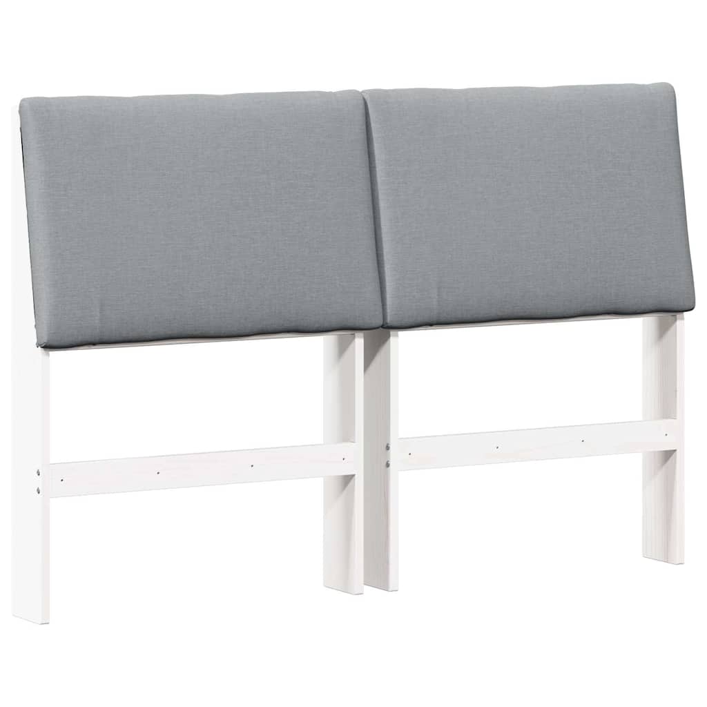 Testiera imbottita Grigio chiaro 140 cm Pino massello