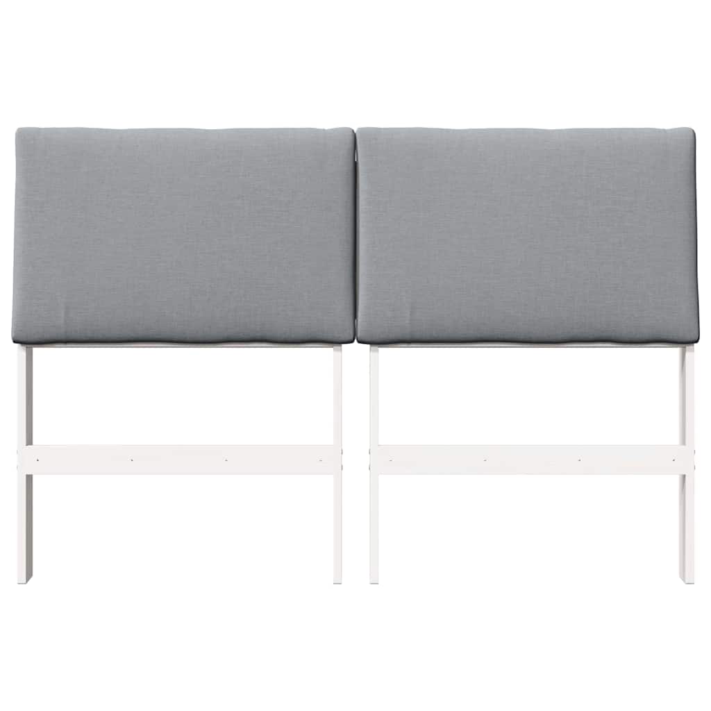 Testiera imbottita Grigio chiaro 140 cm Pino massello