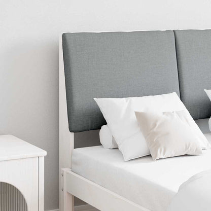 Testiera imbottita Grigio chiaro 135 cm Pino massello