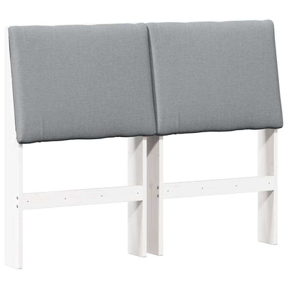 Testiera imbottita Grigio chiaro 135 cm Pino massello