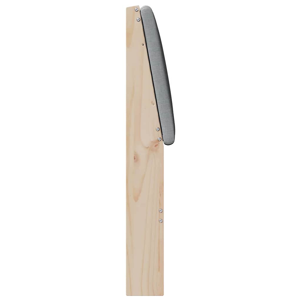 Testiera imbottita Grigio chiaro 120 cm Pino massello