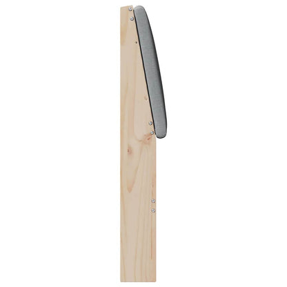 Testiera imbottita Grigio chiaro 120 cm Pino massello