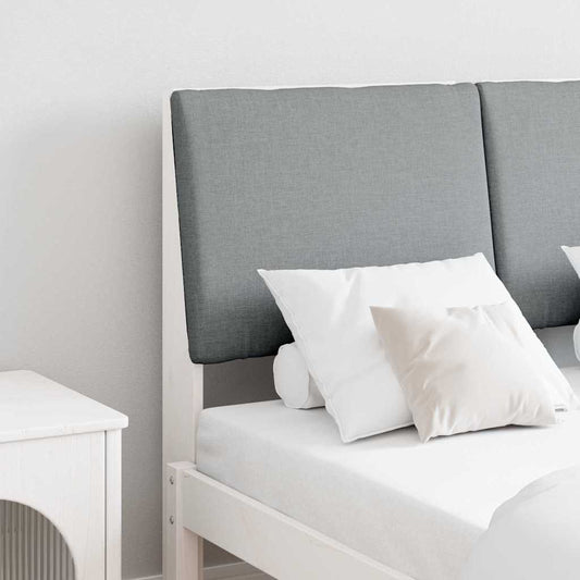 Testiera imbottita Grigio chiaro 120 cm Pino massello